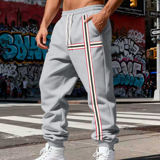 Herren Jogginghose mit seitlichem Tape-Streifen und elastischem Kordelbund Shop Nory