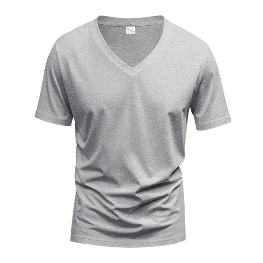 Herren nan V-Ausschnitt Funktionsshirt aus leichtem Interlock mit figurnahem Schnitt