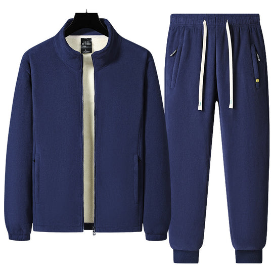 Herren Dreiteiliges Thermo-Fleece-Trainingsset mit wattierter Weste und Jogginghose Shop Nory
