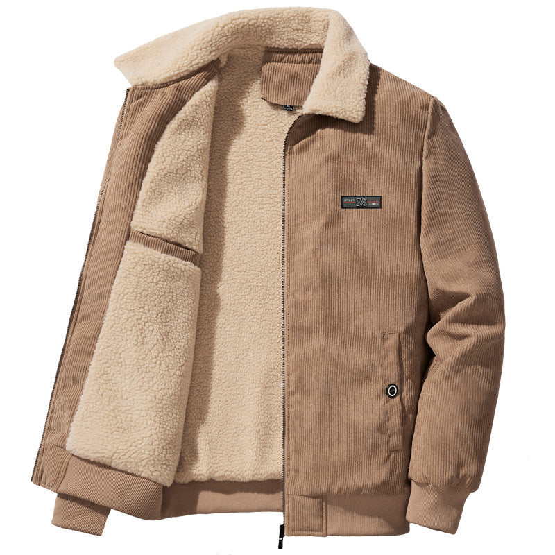 Herren Gemütliche und stylishe Cordjacke mit Fleece-Futter Shop Nory