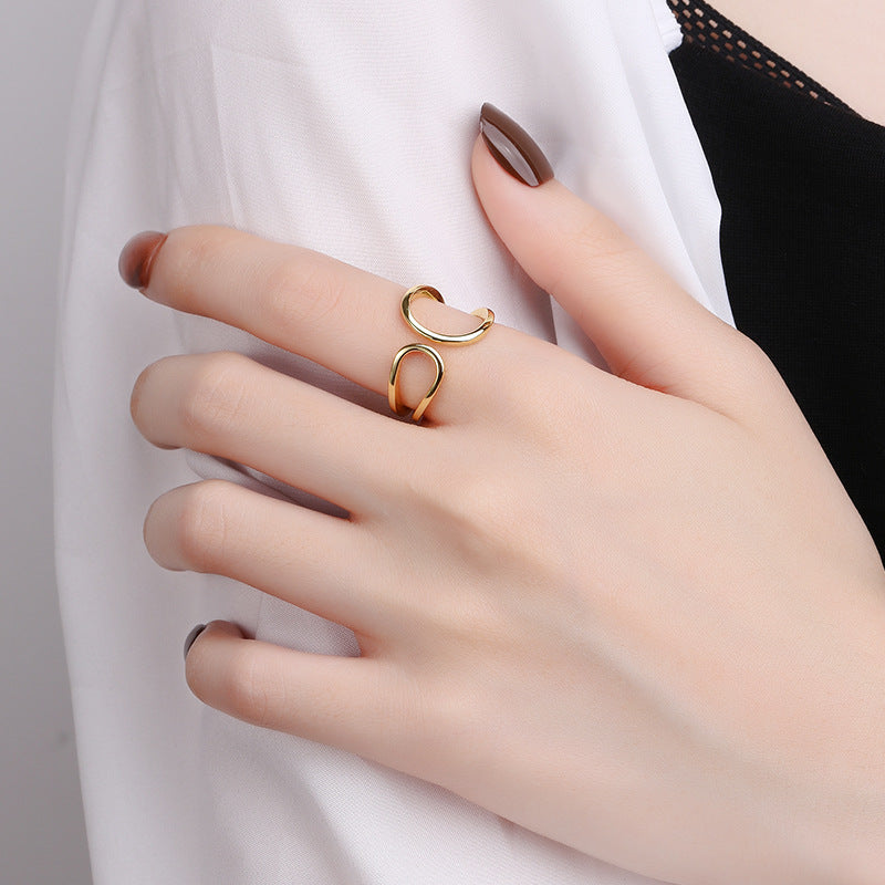 Damen Ring mit elegantem geschwungenem Design Shop Nory