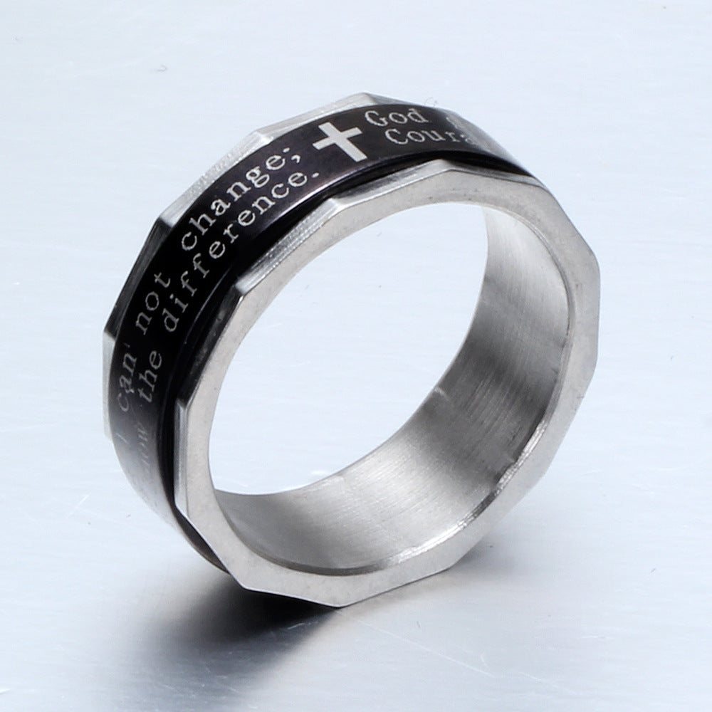 Herren Ring mit religiösem Motiv und eindringlicher Botschaft Shop Nory