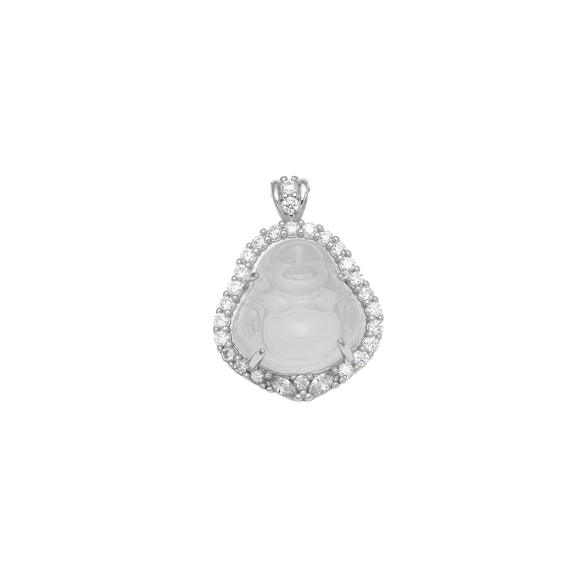 Damen Anhänger mit Buddha-Motiv und funkelnden Zirkonia-Details Shop Nory