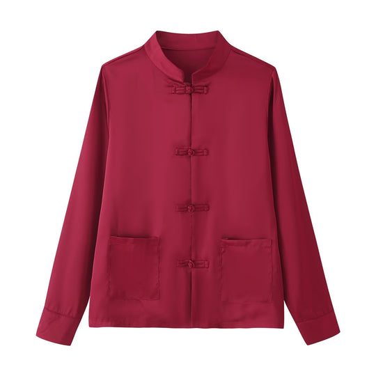 Damen Mandarin-Jacke mit Stehkragen und chinesischen Knotenverschlüssen Shop Nory