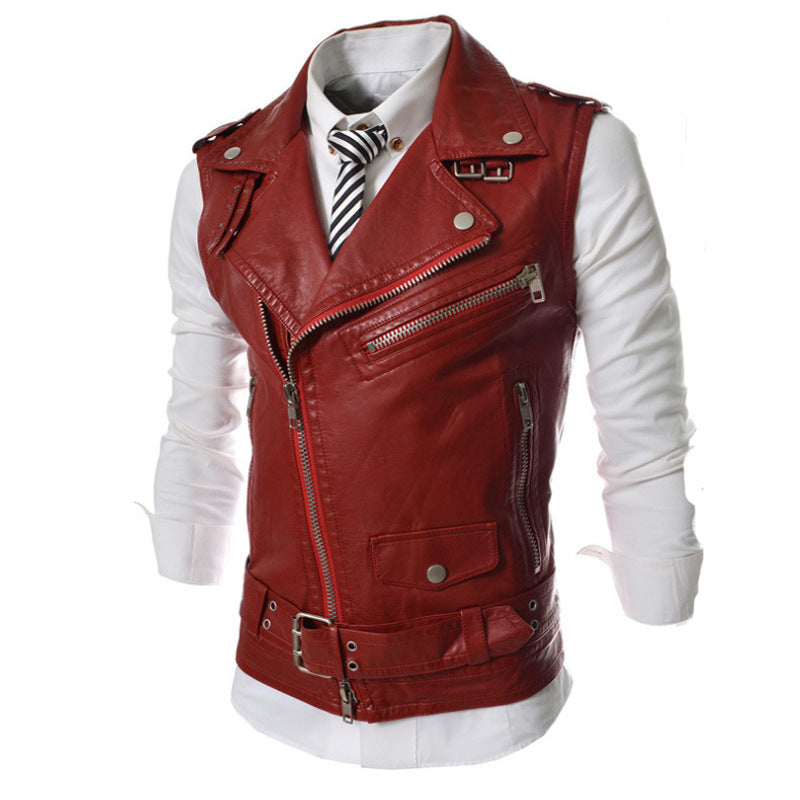 Damen Biker-Weste mit asymmetrischem Reißverschluss und Taschen