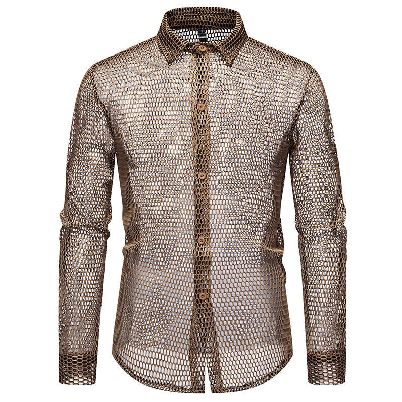 Herren Mesh-Hemd aus hochwertigem Material mit innovativem Design