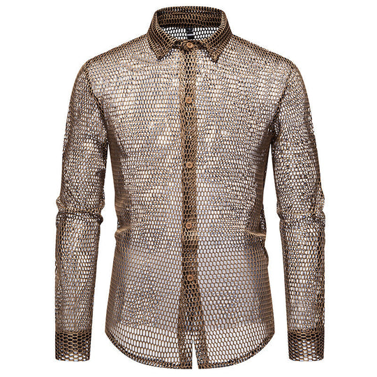Herren Mesh-Hemd aus hochwertigem Material mit innovativem Design