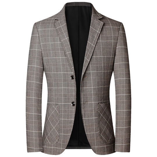 Herren Kariertes Sakko mit schmaler Passform und aufgesetzten Taschen Shop Nory