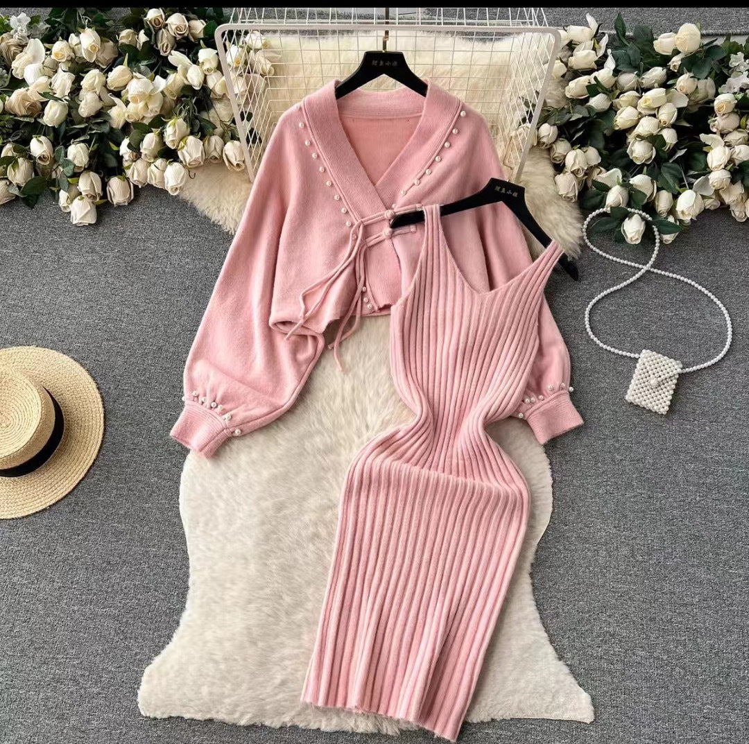 Damen Elegantes Strickset mit Rib-Design Shop Nory