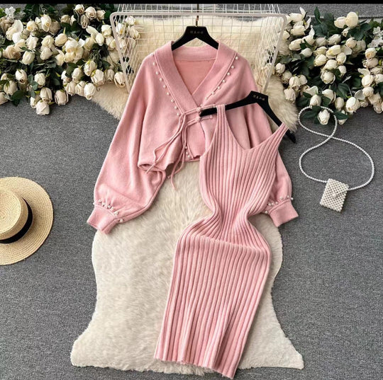 Damen Elegantes Strickset mit Rib-Design Shop Nory
