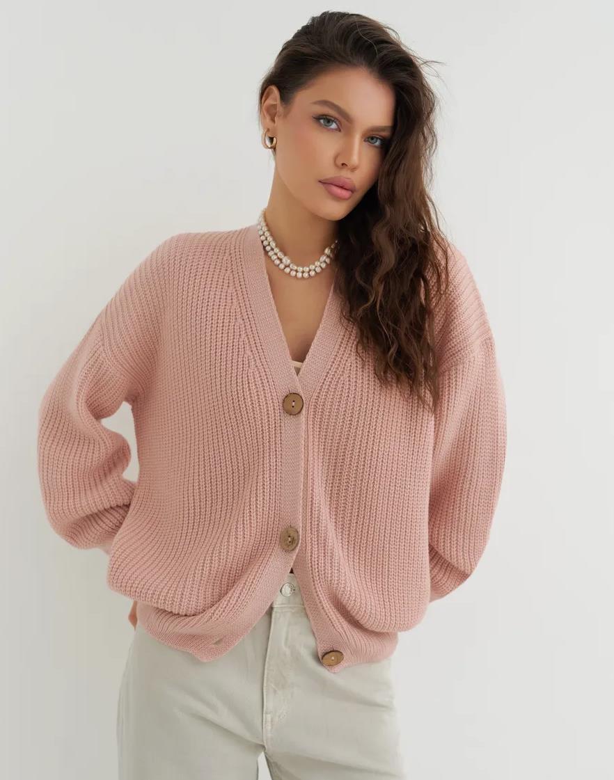 Damen lässiger Strickcardigan