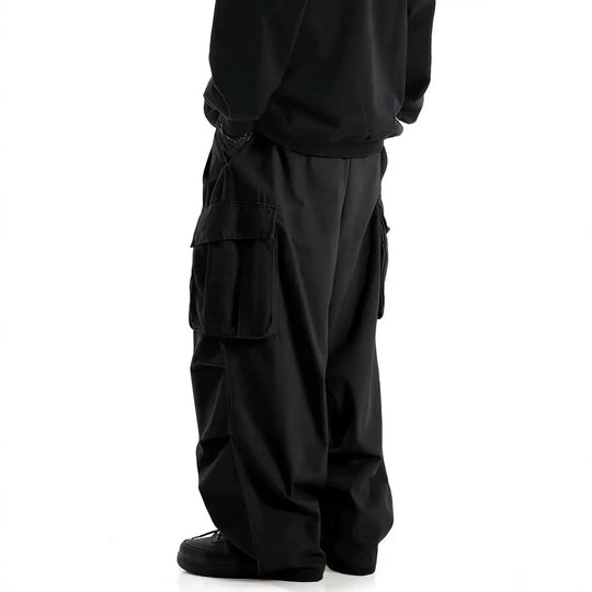 Herren Weite Baggy-Cargohose mit tiefem Schritt, großen Klappentaschen & relaxed Fit Shop Nory