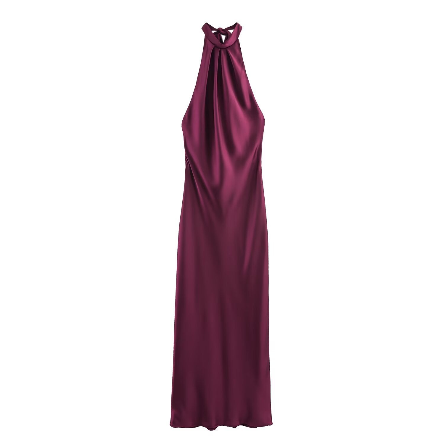 Damen Abendkleid mit elegantem Halterneck-Design und fließendem Schnitt
