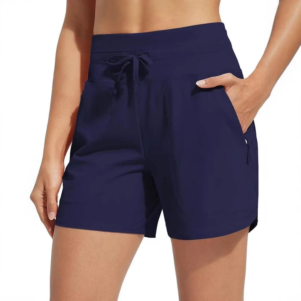 Damen Performance aktive Shorts mit integriertem Boxershorts-Futter