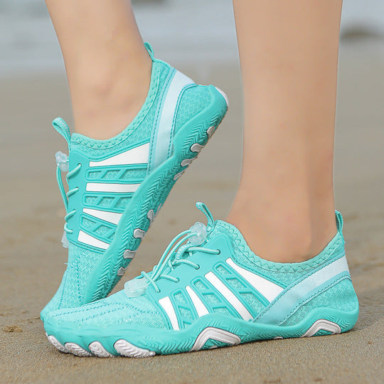 Damen Freizeit-Sneaker mit atmungsaktiver Netz-Oberfläche und flexiblem Sohlenprofil