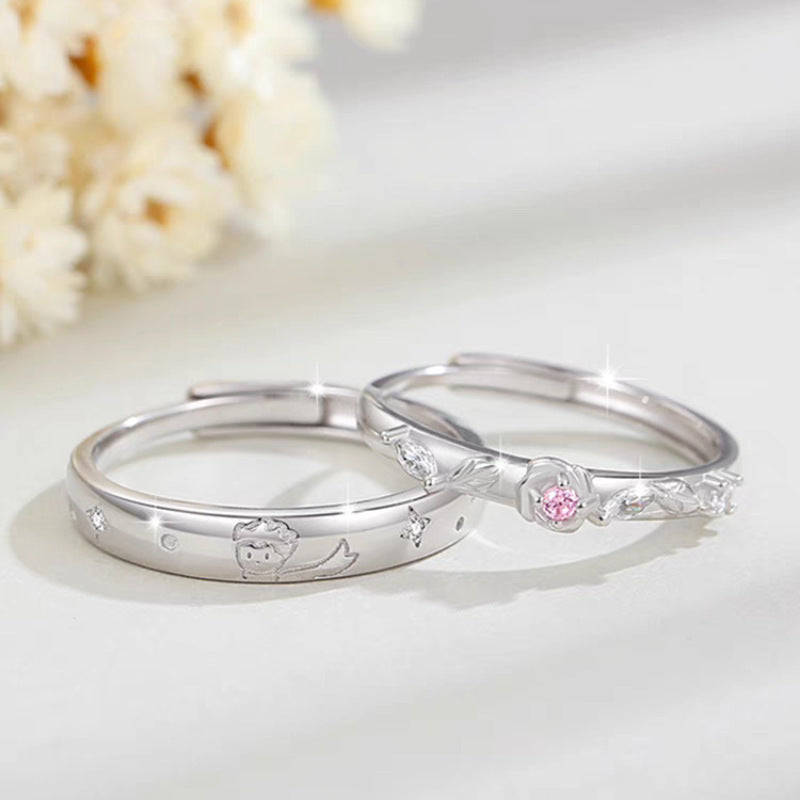 Damenring mit floralem Rosendesign und funkelnden Zirkonia Shop Nory