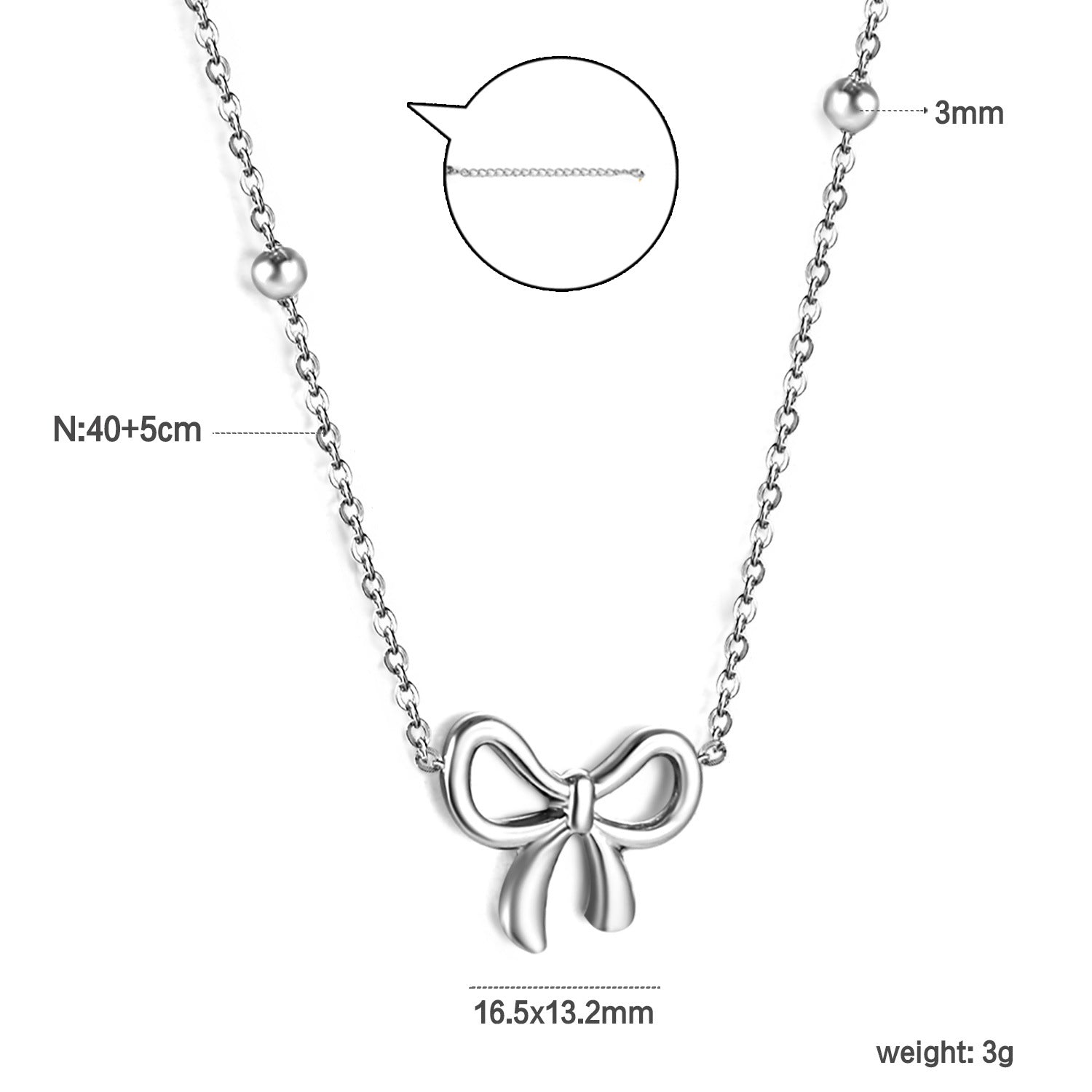 Damen Halskette mit hochwertigem goldplattierten Schleifenanhänger und verstellbarem Design Shop Nory