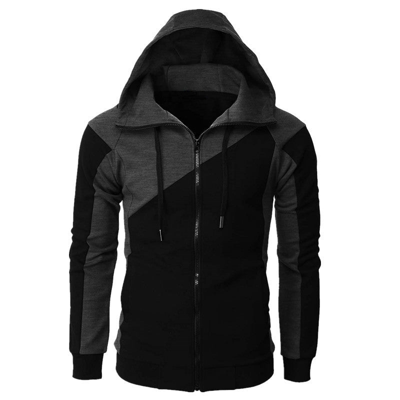 Herren Sportliche Kapuzenjacke mit kontrastierenden Farbakzenten