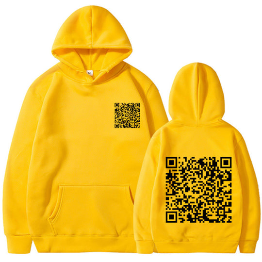 Damen Sportlicher Kapuzenpullover mit QR-Code Shop Nory