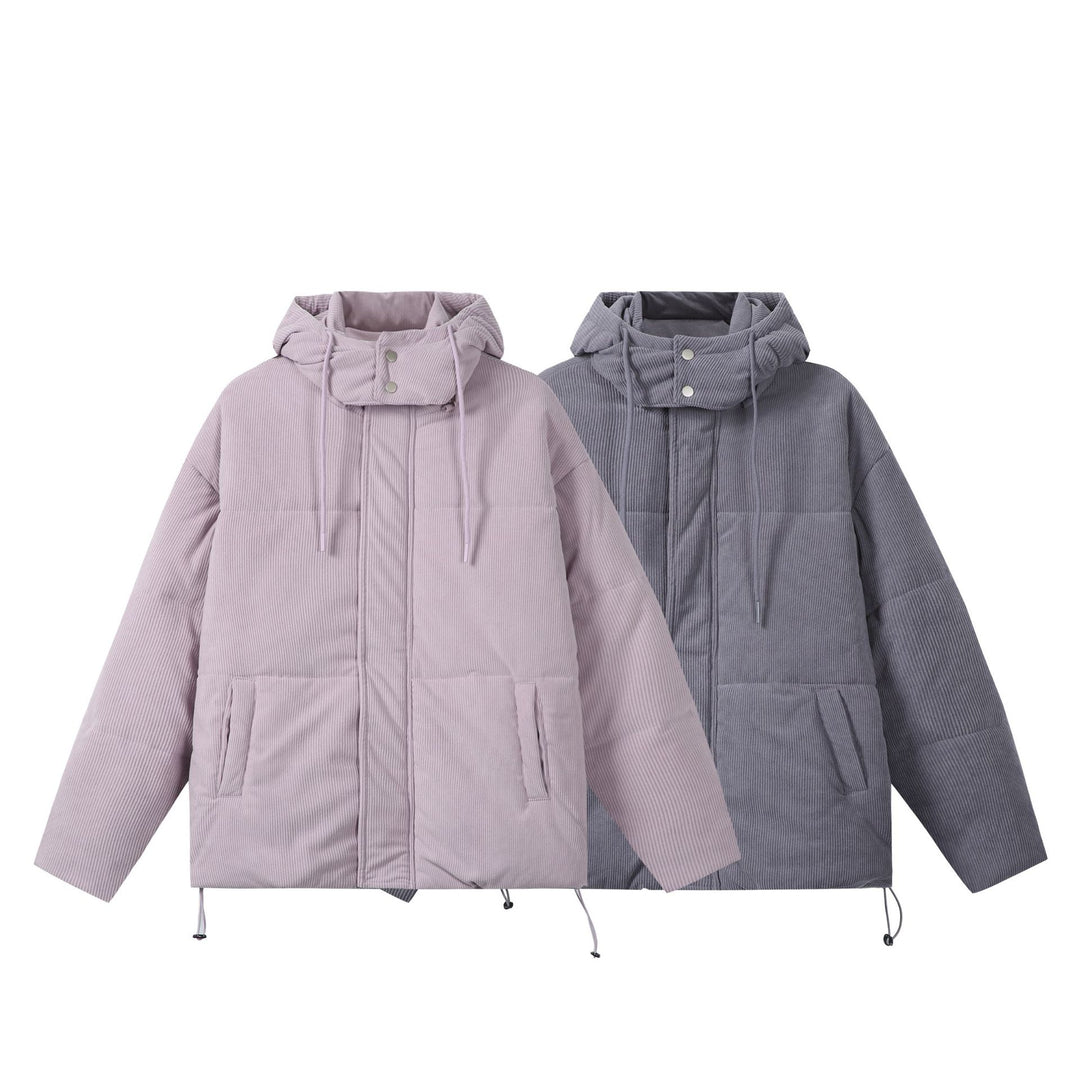 Unisex Wattierter Cord‑Parka im Boxy‑Cut mit hohem Kragen und Kordelzug Shop Nory