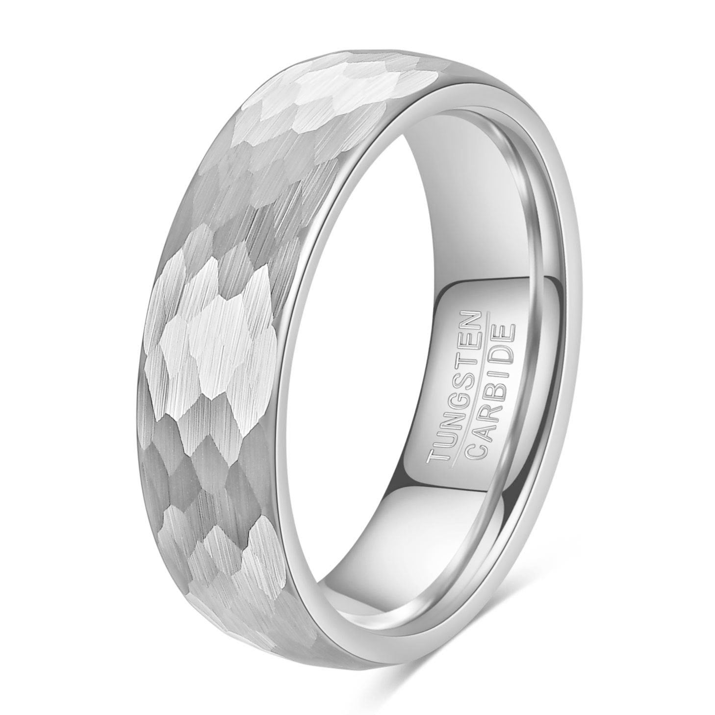 Herren Ring aus Wolframkarbid mit strukturiertem Oberflächenfinish Shop Nory