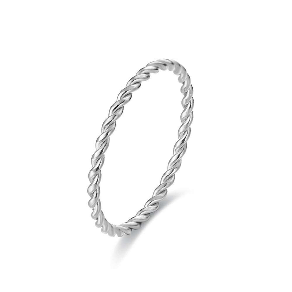 Damen Eleganter gedrehter Ring aus hochwertigem Edelstahl Shop Nory