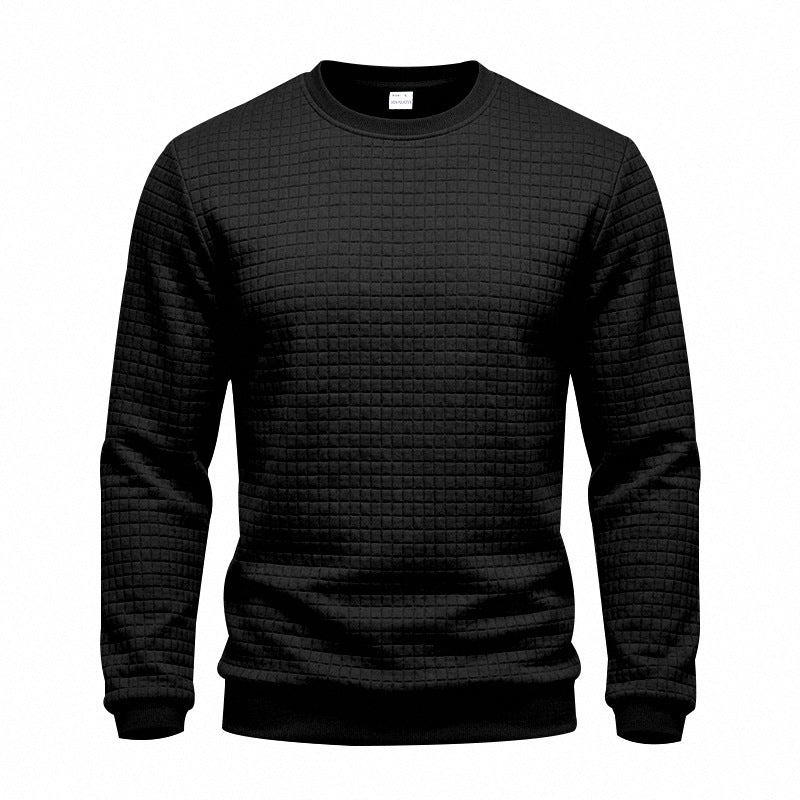 Herren Strukturiertes Rundhals-Sweatshirt mit Waffelstruktur und Rippbündchen Shop Nory
