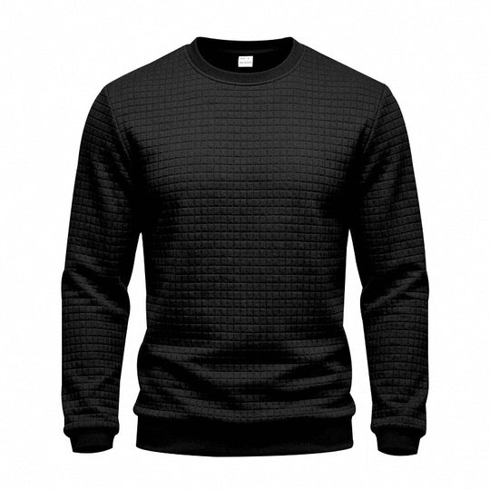 Herren Strukturiertes Rundhals-Sweatshirt mit Waffelstruktur und Rippbündchen Shop Nory