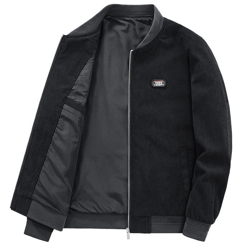 Herren Cordjacke im Bomber-Style mit Feincord, Reißverschluss und gefüttertem Inneren Shop Nory