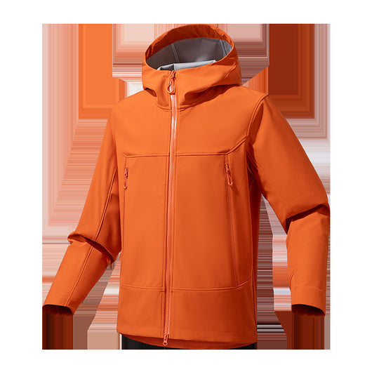 Herren Softshell‑Kapuzenjacke mit Stretch, wind- und wasserabweisender Membran und Zwei‑Wege‑Reißverschluss Shop Nory