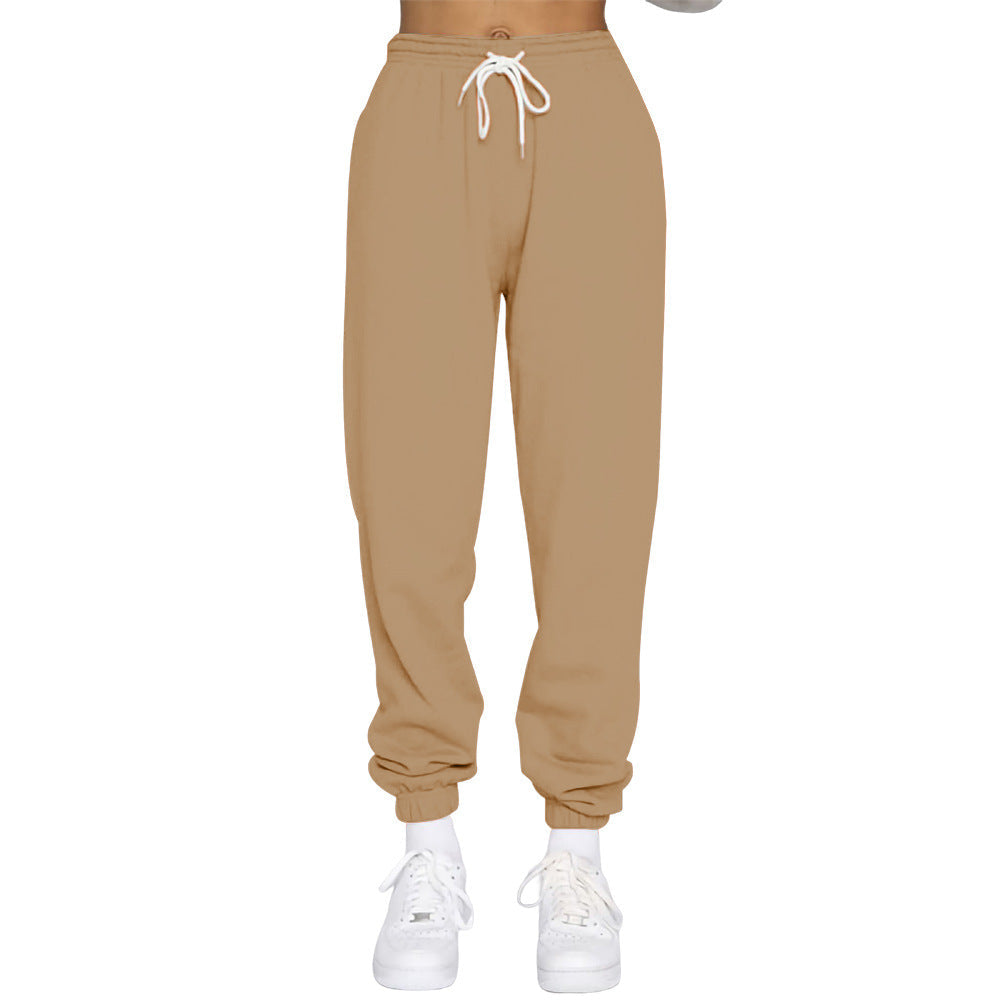 Damen Komfortable Jogginghose mit verstellbarem Bund und elastischen Bündchen