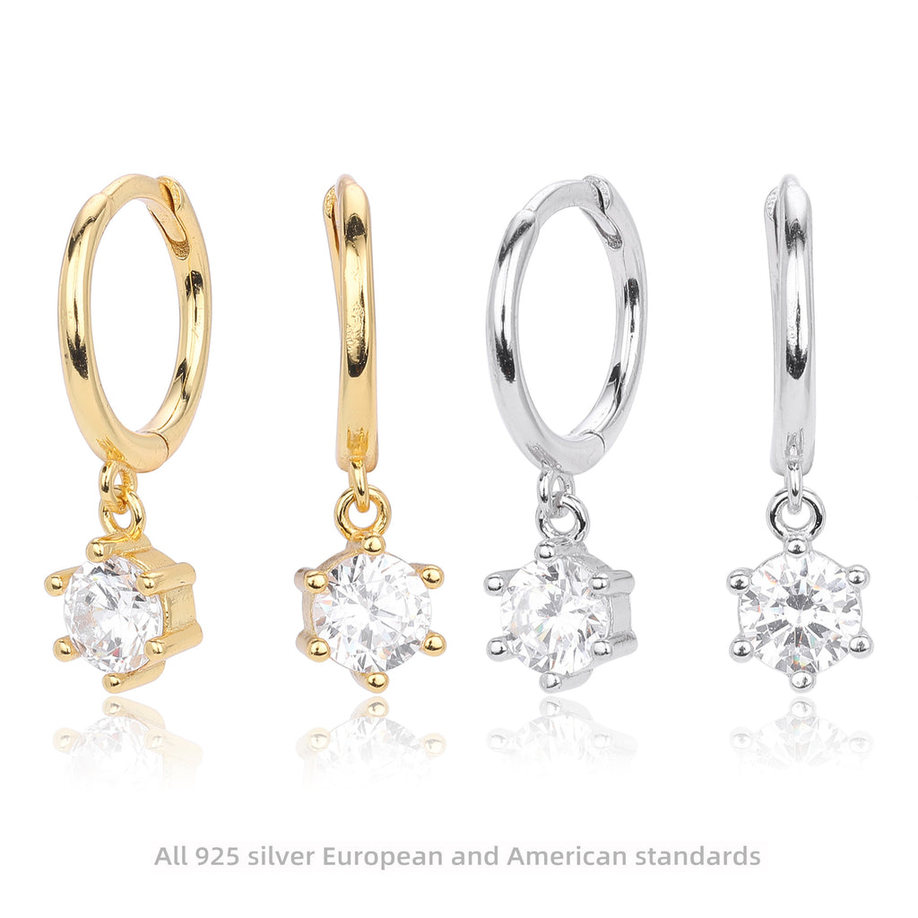 Damen Ohrhänger mit funkelnden Zirkon-Anhängern und hochwertigem 925 Sterling Silber Shop Nory