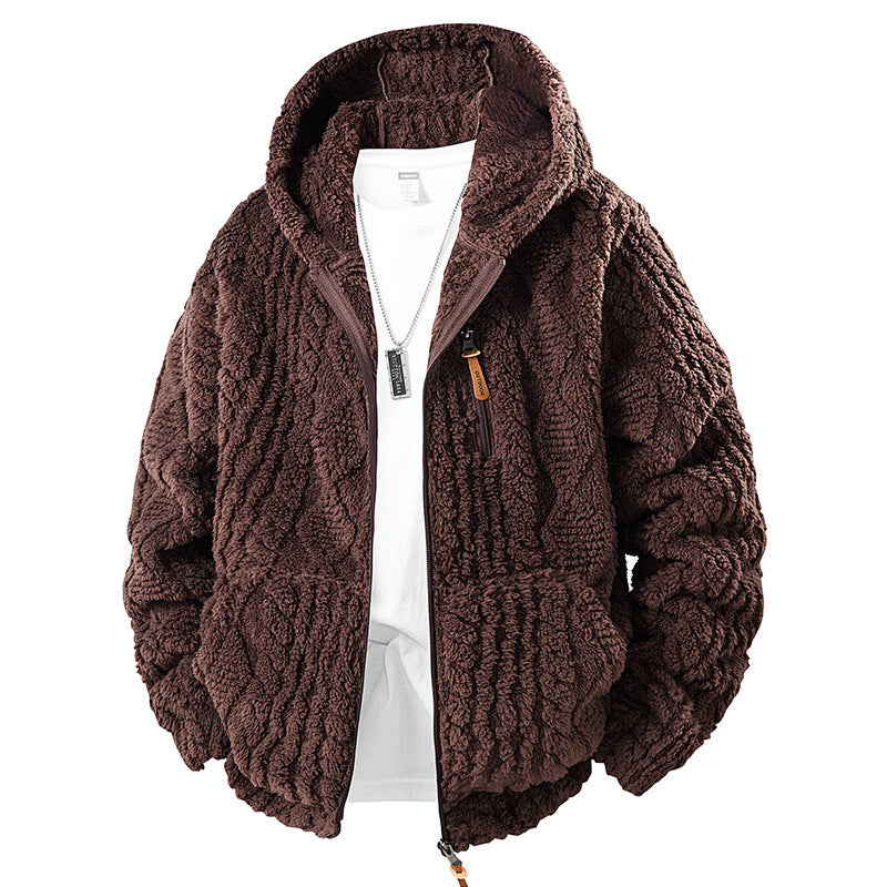 Herren Fleece Jacke mit Kapuze Shop Nory