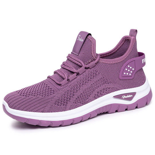 Damen nan sockenähnlicher Strick-Fit Sneaker mit elastischer Schnürung, gelochter Fersenverstärkung und dämpfender Plateau-Sohle Shop Nory