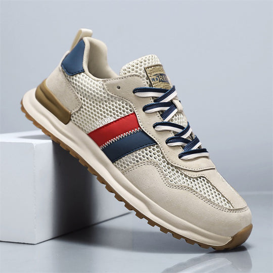 Herren Atmungsaktive Freizeit-Runner mit Mesh-Obermaterial, retro-inspiriertem Streifen-Detail und griffiger Gummilaufsohle Shopy Nory