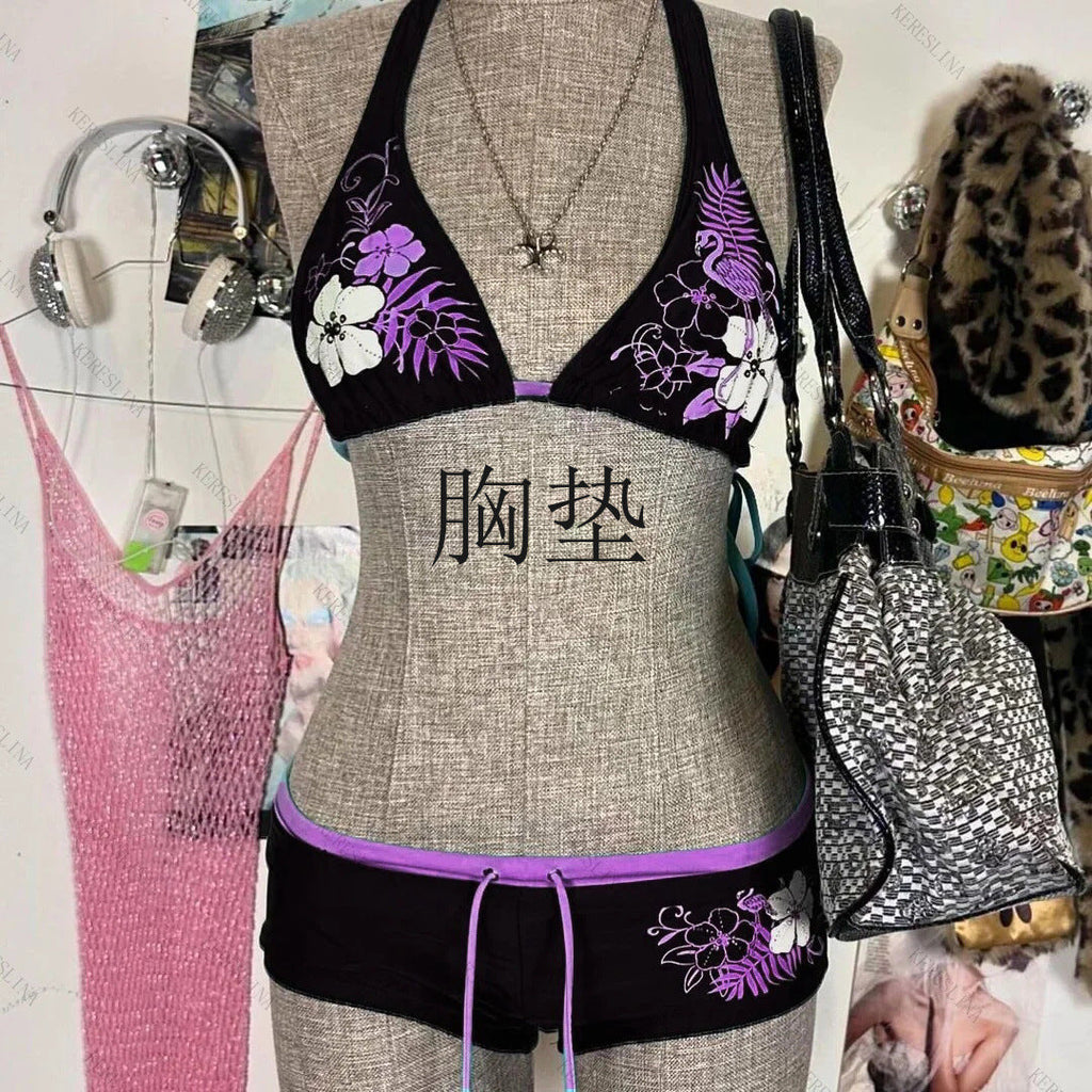 Damen-Bikini-Set mit floralem Design und verstellbaren Trägern