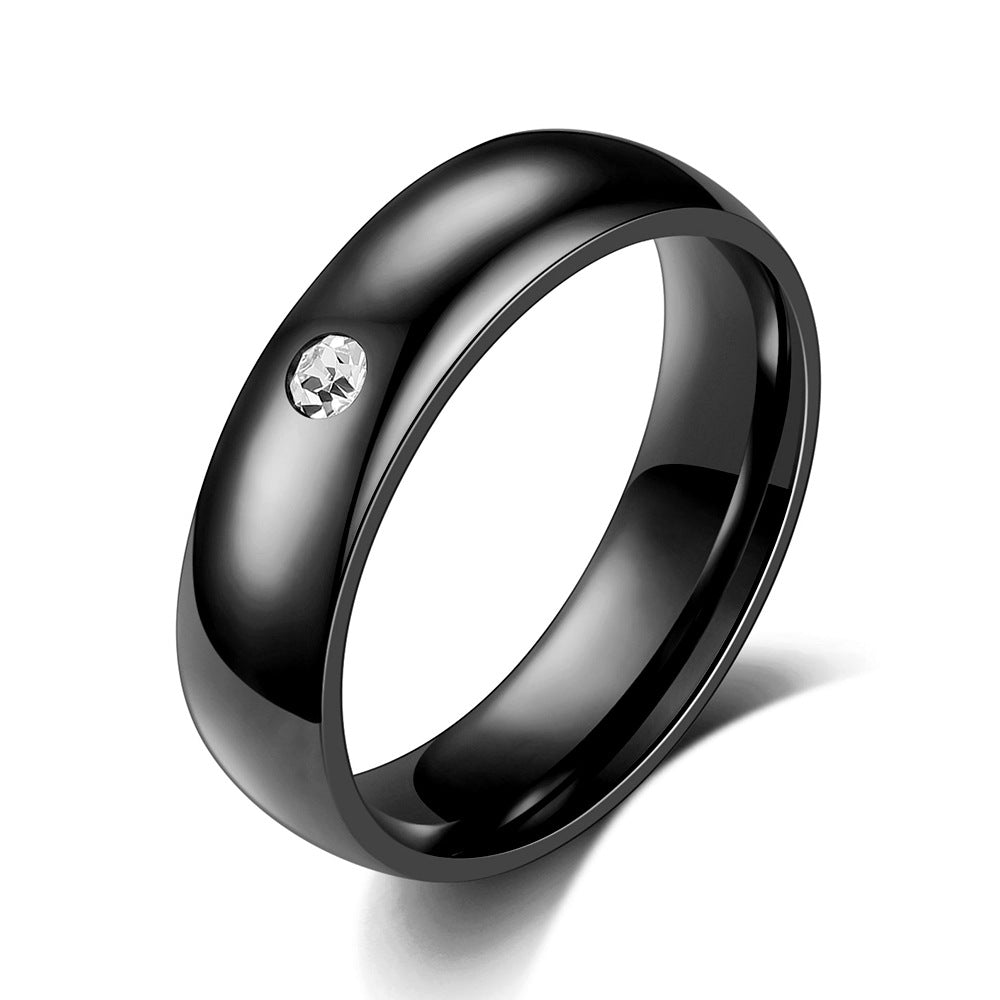 Damen Ring mit funkelndem Kristall und modernem, poliertem Design Shop Nory