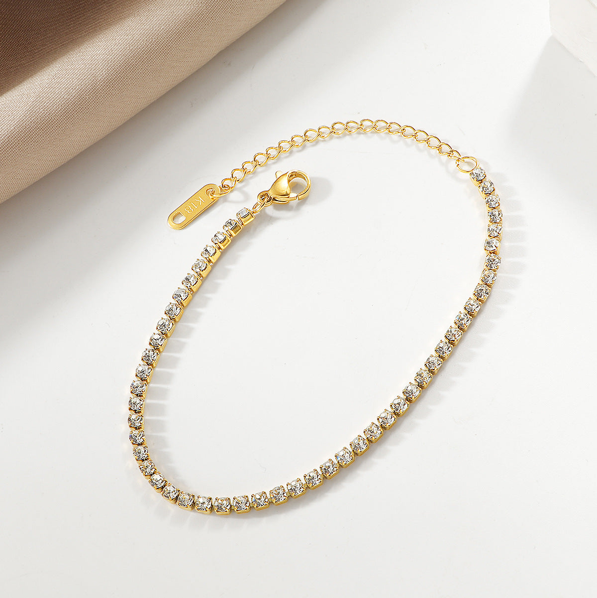 Damen Glitzernde Kristall Akzent Armband Shop Nory