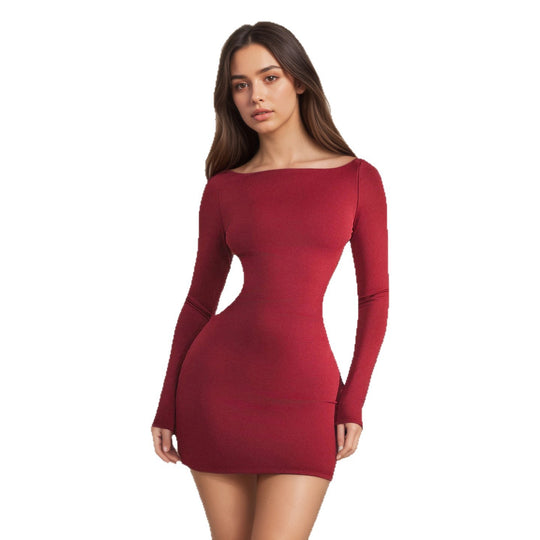 Damen nan figurbetontes Cut-Out-Minikleid mit taillierten Seiten und langen Ärmeln Shop Nory
