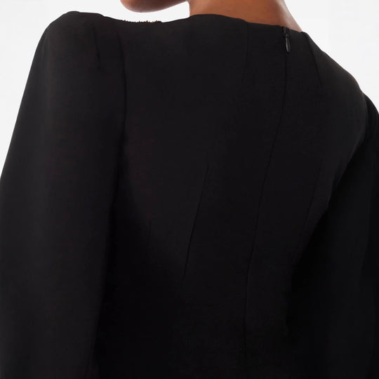 Damen Schlankes Abendkleid mit Cape-Ärmeln und tailliertem Schnitt Shop Nory