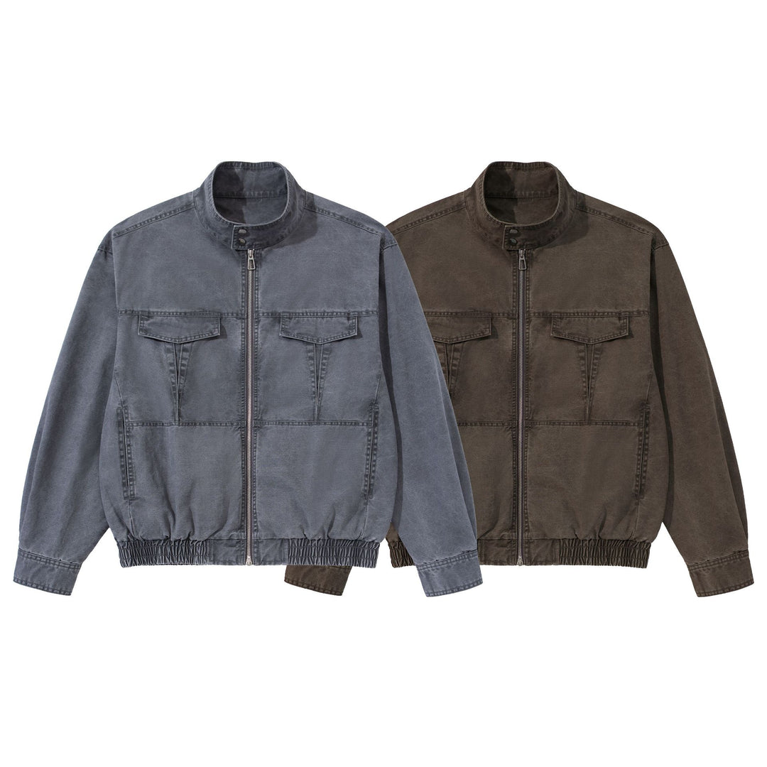 Herren Kurz geschnittener Utility‑Blouson mit hohem Stehkragen, Reißverschluss und elastischem Saum Shop Nory