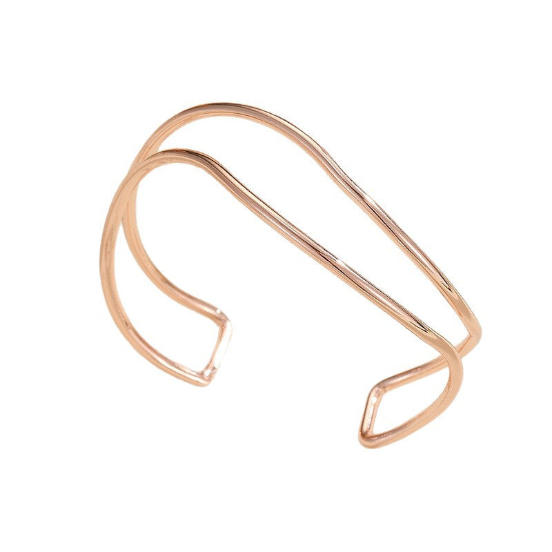 Damen Offener Armreif mit geschwungenem Design Shop Nory
