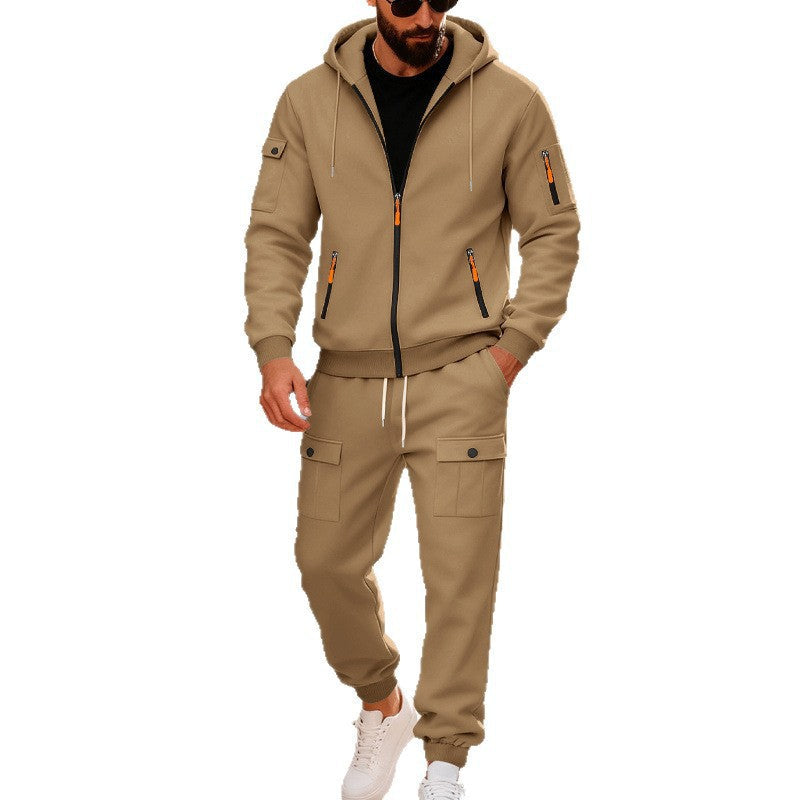 Herren Sportlicher Kapuzenanzug mit Taschen und praktischem Design