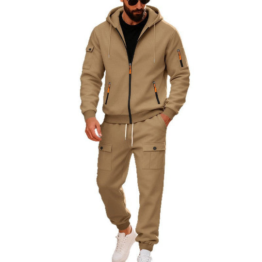 Herren Sportlicher Kapuzenanzug mit Taschen und praktischem Design