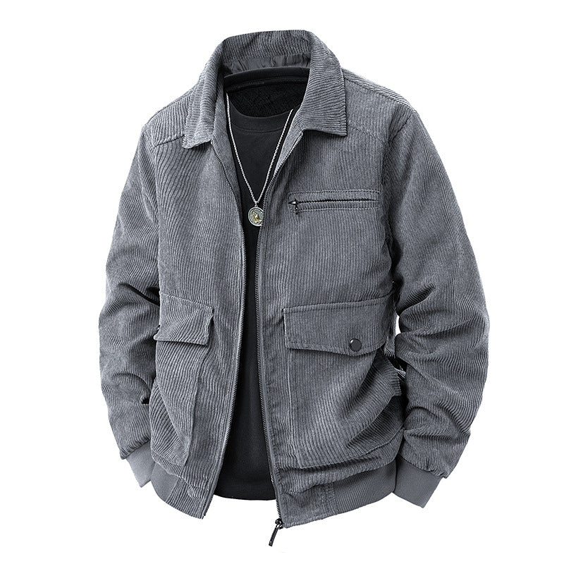 Herren Modische Cordjacke mit praktischen Taschen Shop Nory