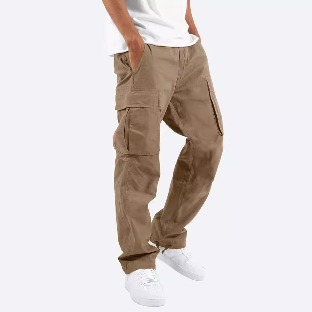 Herren nan lässige Baumwoll Cargo-Hose mit Multi-Taschen und verstellbarem Saum Shop Nory