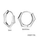 Damen moderne polygonale Creolen Ohrstecker Shop Nory