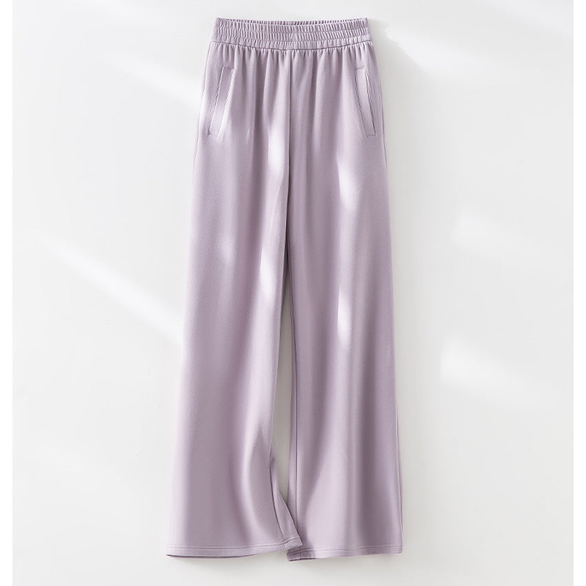 Damen weite Lounge-Hose mit elastischem Bund und Eingrifftaschen Shop Nory