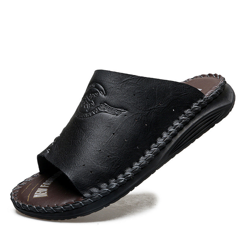 Herren Komfortable und atmungsaktive Ledersandalen