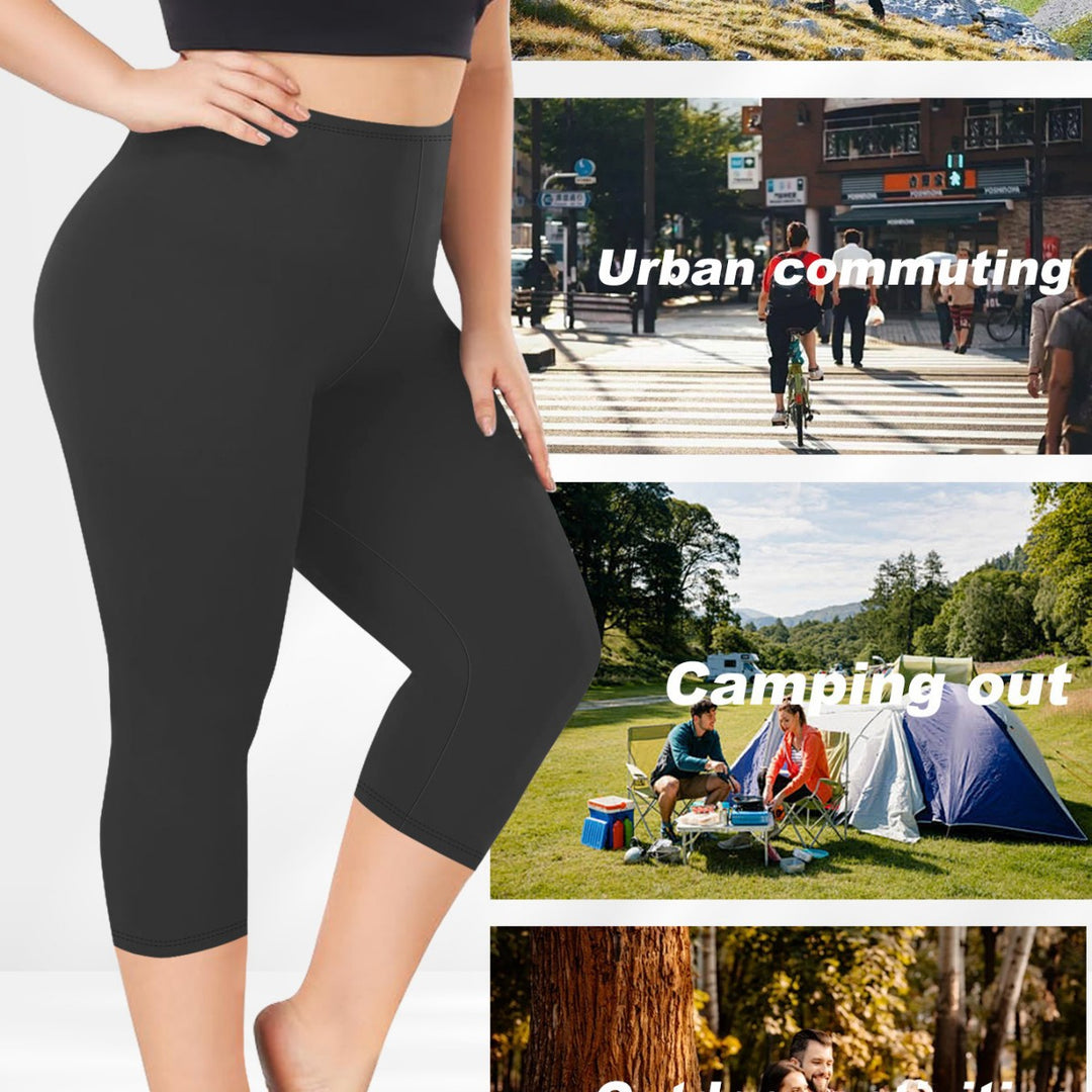 Damen Capri-Biker-Shorts mit hohem Bund und stützender Kompression Shopy Nory
